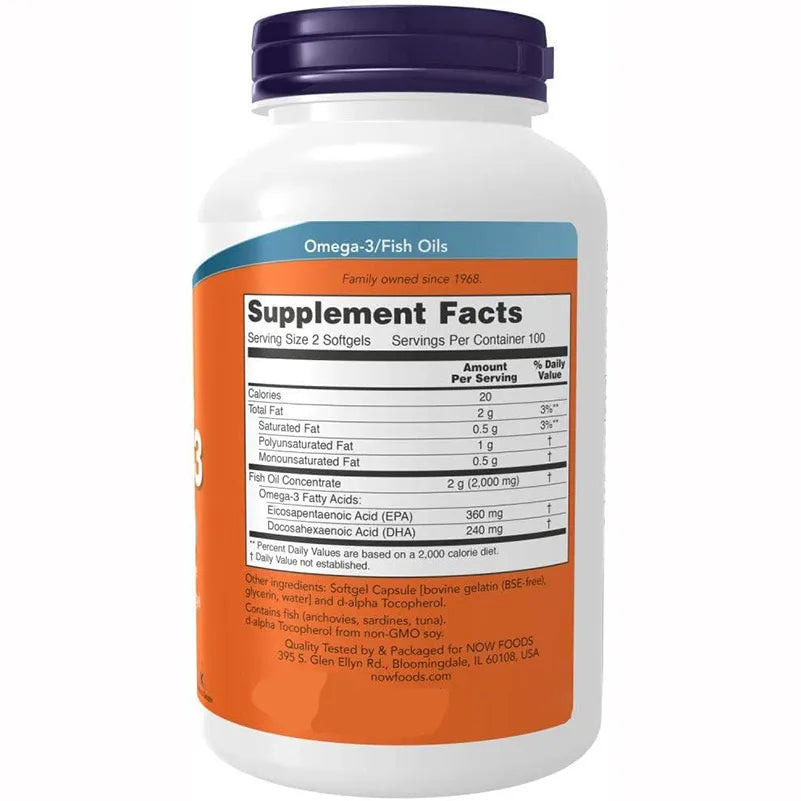 Fish Oil Softgel Capsules Omega-3 Supplement