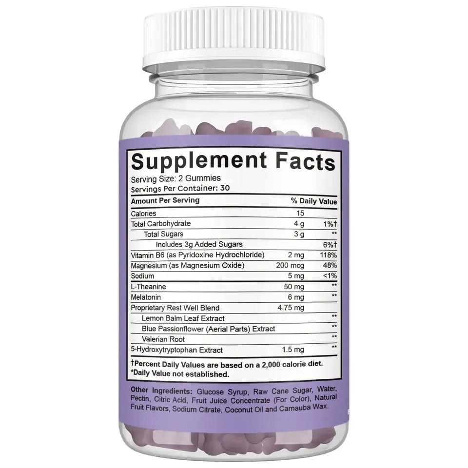 Bear Shape Sleep Vitamins Melatonin Gummies